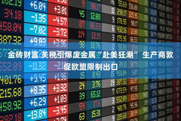 金砖财富 关税引爆废金属“赴美狂潮” 生产商敦促欧盟限制出口