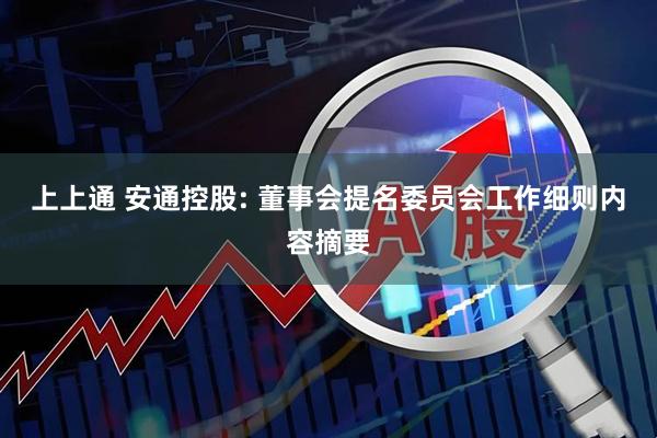 上上通 安通控股: 董事会提名委员会工作细则内容摘要