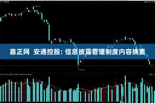 嘉正网  安通控股: 信息披露管理制度内容摘要