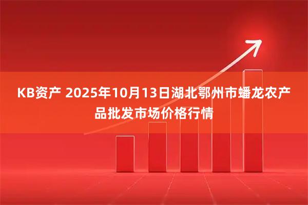 KB资产 2025年10月13日湖北鄂州市蟠龙农产品批发市场价格行情